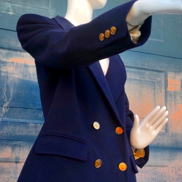 TALBOTS PETITESLADIES PURE WOOL/CASHMERE BLEND DOUBLE BREASTED LUXURY BLAZER